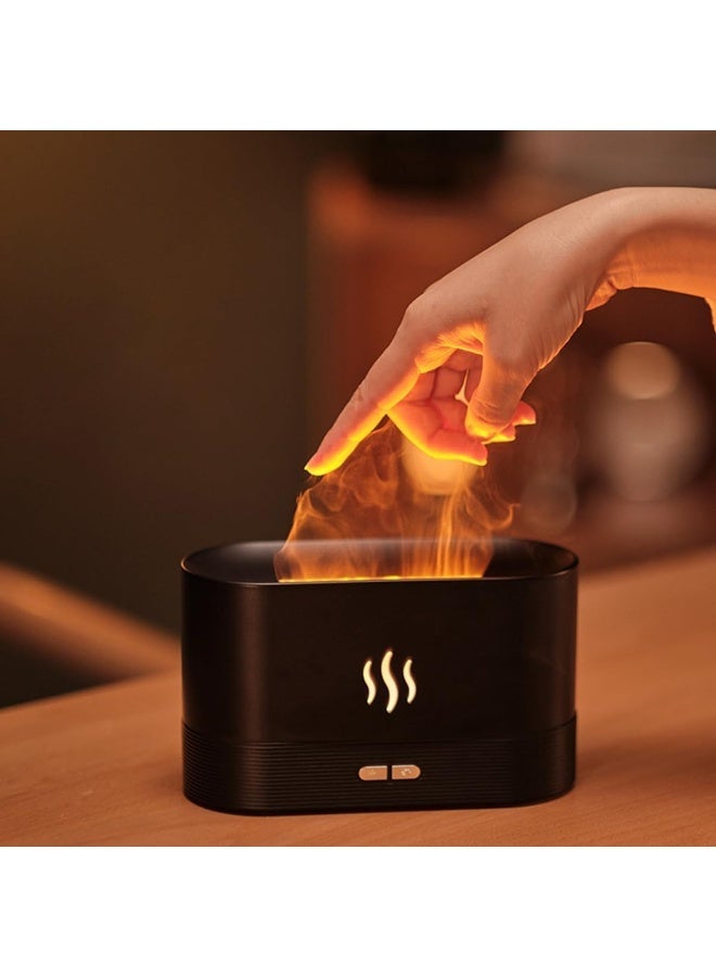 ECVV 200ml Cool Mist Air Scent Humidifier Desk Simulation Flame Essential Oil Aroma Diffuser For Home Bedroom Office - Image 5