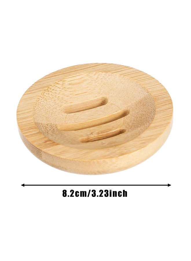 2pcs Bamboo Soap Dish Soap Tray,Shower Wood Holder Saver Container Bathroom Storage Case for Bathroom Toilet Hotel - Image 2