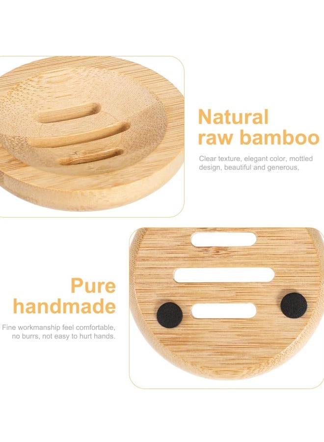 2pcs Bamboo Soap Dish Soap Tray,Shower Wood Holder Saver Container Bathroom Storage Case for Bathroom Toilet Hotel - Image 3