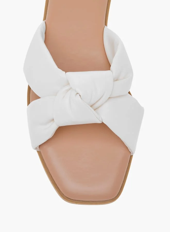 Celeste Women's Knot Detail Slip-On Flat Sandals