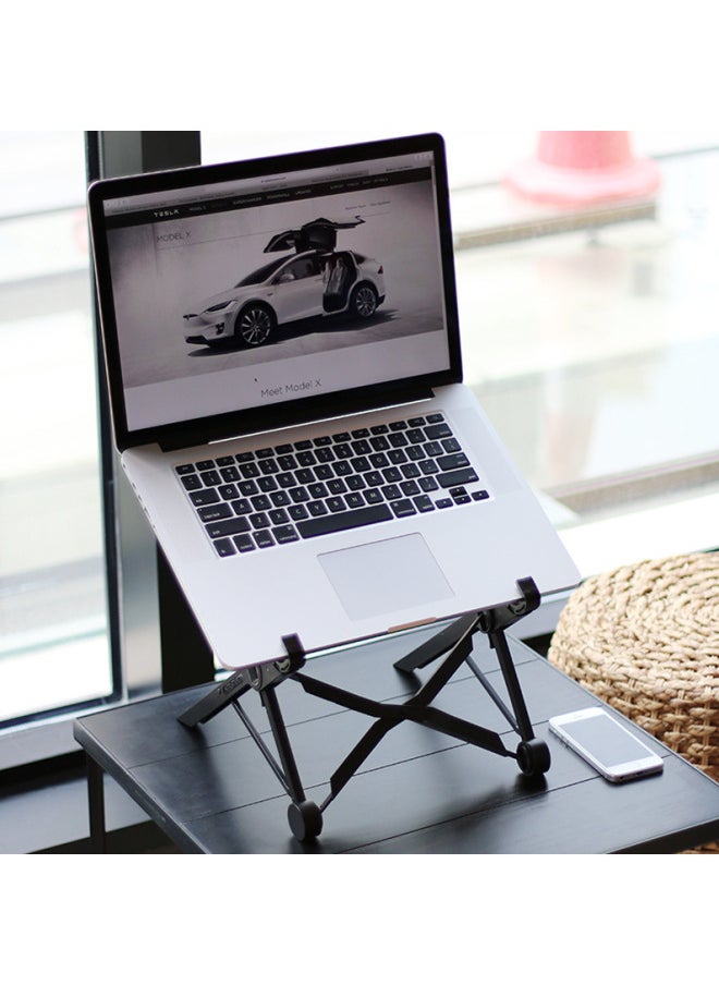 Generic - NEXSTAND K2 Laptop Stand Lifting Folding Portable Desktop Computer Stand Original Supply-Color:Wise Black-with Chinese Instructions - Image 1