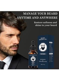 APPTI Beard Oil Cleanse&Refrese，Softens Facial Hair And Promotes Beard Restoration Of Softness And Shine Beard Growth Oil 30ML  - Image 2