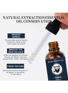 APPTI Beard Oil Cleanse&Refrese，Softens Facial Hair And Promotes Beard Restoration Of Softness And Shine Beard Growth Oil 30ML  - Image 3