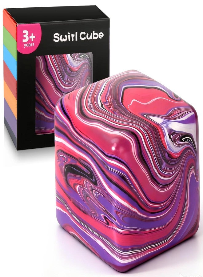 TMHAI Fidget Toys Squishy Stress Cube, Swirl Stress Balls for Kids Adults Squishies Stress Relief, Ice Squishy Cube Sugar Balls, Sensory Toys for Kids with Autism, Fidgets for Classroom Prize Toys - Image 1