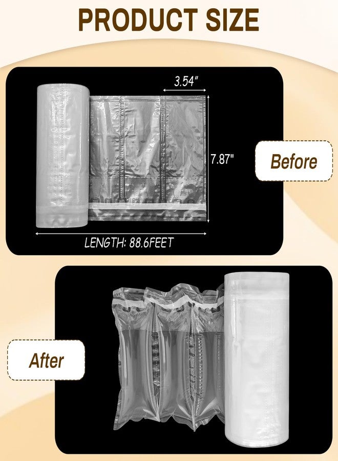 HEHIPLE Packing Air Pillows for Shipping 300 Count Inflatable Packaging Air Bags with Pump, Purse Fillers for Shape Space Saving Air Cushion Package Alternative to Packing Peanuts, 3.54'' x 7.87'' - Image 2