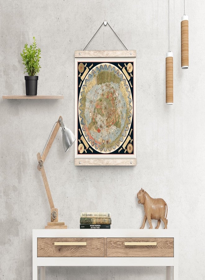 ArtCantHurtU 1587 Urbano Monte World Map - Unframed 16" x 16" Flat Earth Map of the World - Historic Globe Model Wall Poster - Cartophiles Lovers Gifts - Image 3