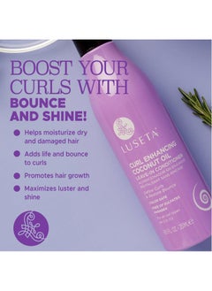 L LUSETA Luseta Leave in Conditioner for Curly with Coconut Oil Promotes Shining, Bouncy, Frizz-free, Sulfate Free Paraben Free 8.5Fl Oz  - Image 3