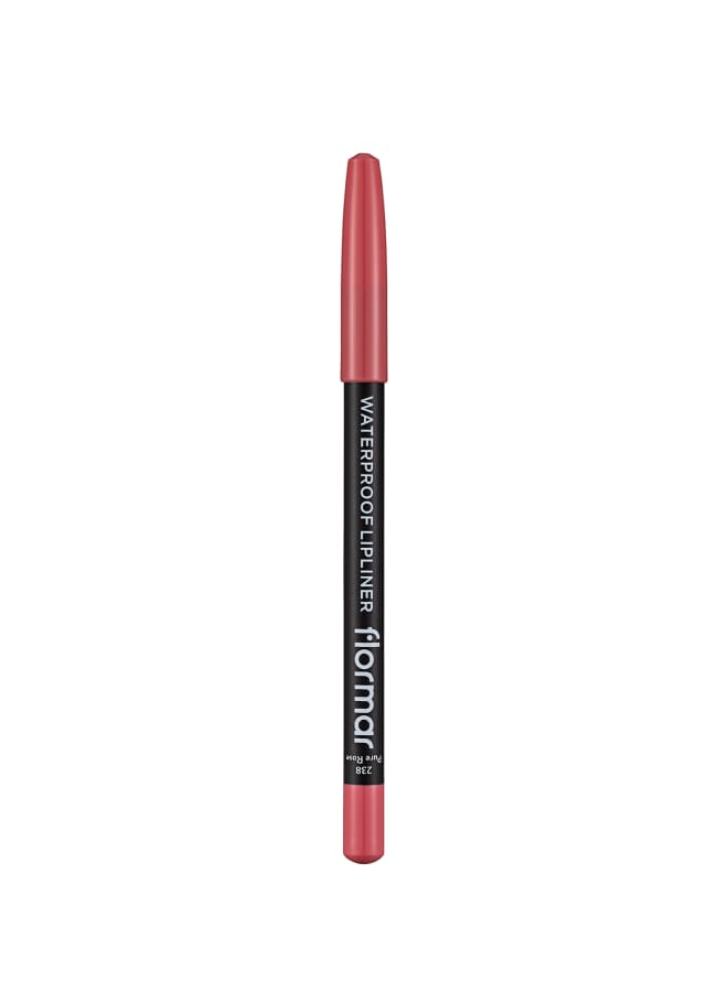 flormar Waterproof Lipliner – 238 Pure Rose – Blendable, Long-Wear, Waterproof, Precise Tip, Smooth 238-PURE ROSE - Image 2