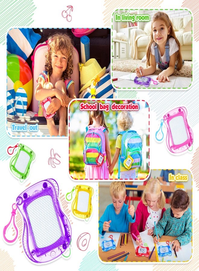 Zhehao 72 Pack Mini Magnetic Drawing Board for Kids, Backpack Keychain Clip Drawing Boards Erasable Doodle Sketch Writing Pad for Kids Birthday Party Favors, Prizes, Goodie Bag Fillers, Gift Bag Toys - Image 4