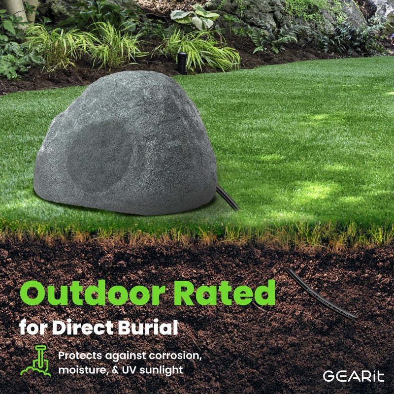 GearIT GearIT 14/2 Speaker Wire (100 Feet) 14AWG Gauge - Outdoor Direct Burial in Ground/in Wall / CL3 CL2 Rated / 2 Conductors - OFC Oxygen-Free Copper, Black 100ft  - Image 4