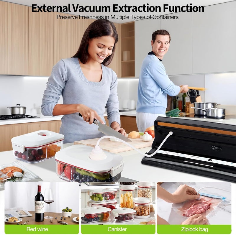 DeeprBetter Vacuum Sealer - Vacuum Sealer - Vacuum Sealer - Weld Seam, Integrated Roll Compartment, Cutter Light durable upgraded substance - Image 5
