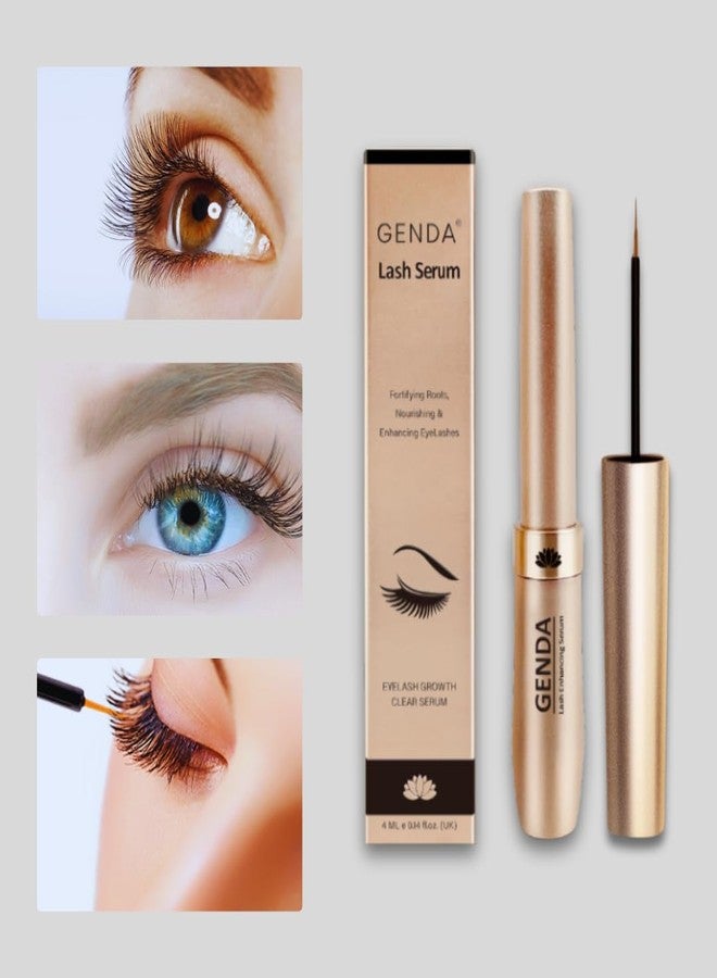 GENDA Eyelash Growth Serum for Thicker, Stronger and Longer Eye Lashes, Grow Fuller and Voluminous Looking Lash and Brows with Nourishing and Fortifying Roots For Chics, Vegan and Cruelty Free (4 ml) - Image 5