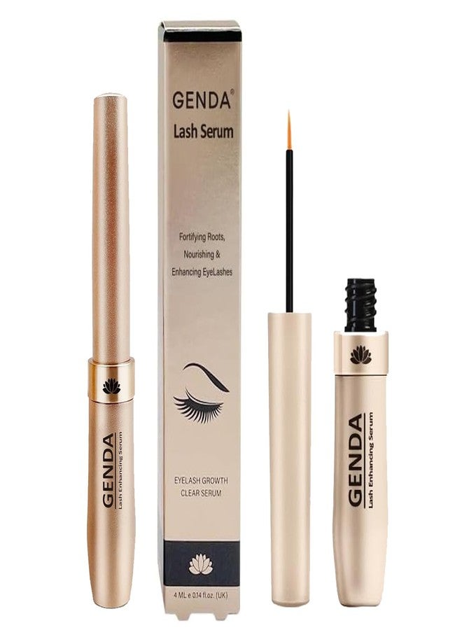 GENDA Eyelash Growth Serum for Thicker, Stronger and Longer Eye Lashes, Grow Fuller and Voluminous Looking Lash and Brows with Nourishing and Fortifying Roots For Chics, Vegan and Cruelty Free (4 ml) - Image 1