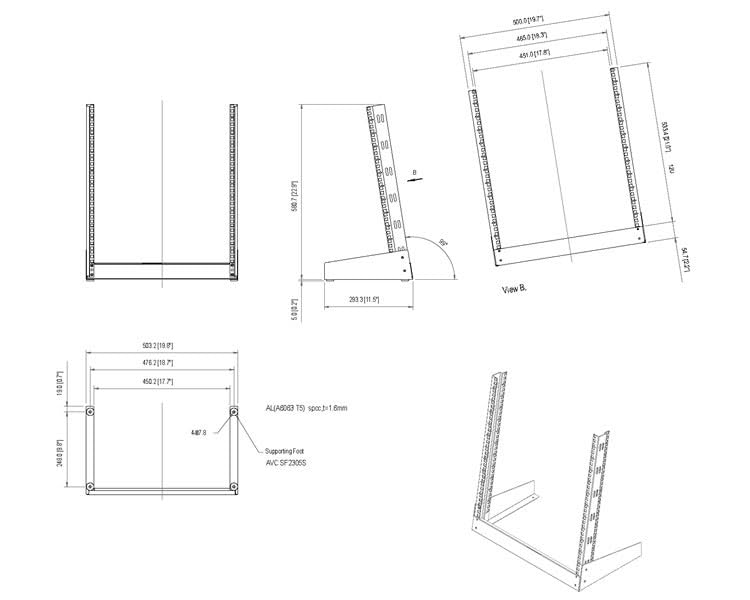 StarTech.com 12U Open Frame Server Rack - 19" 2 Post Network Rack – Free Standing Audio Video & IT Equipment (RK12OD) - Image 4