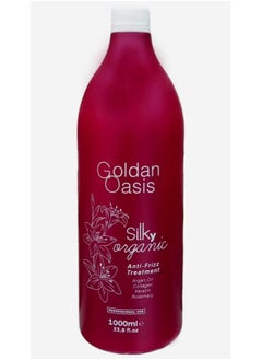 Golden Oasis Silky Organic Anti Frizz Treatment  With Argan Oil collagen Keratin Rosemary 1000 ml  - Image 1
