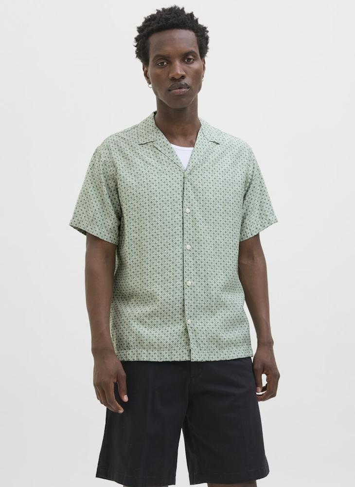 JACK & JONES Jprblulincoln Print Resort Relaxed Fit Shirt  - Image 1