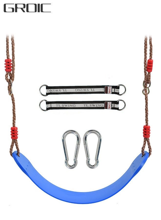 GROIC Kids Swing Set, Accessories Heavy Duty Parts Chain Plastic Coated Replacement with Snap Hooks and Hanging Strap EVA Soft Board for Ourdoor Garden Yards - Image 1