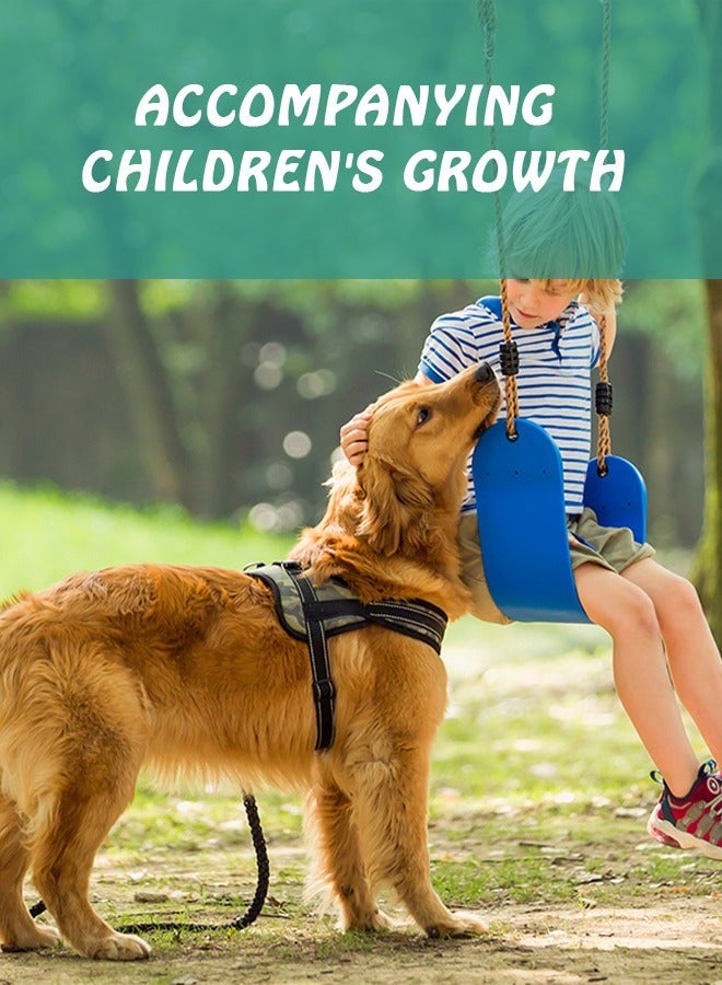 GROIC Kids Swing Set, Accessories Heavy Duty Parts Chain Plastic Coated Replacement with Snap Hooks and Hanging Strap EVA Soft Board for Ourdoor Garden Yards - Image 5