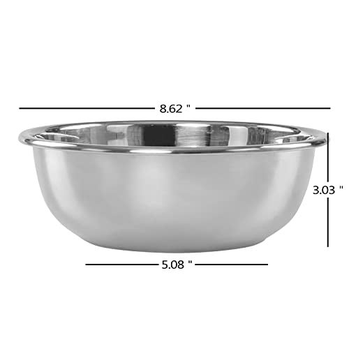 Jekiyo Stainless Steel Mixing Bowls, Metal Prep Bowls for Kitchen, Set of 4 - Image 2