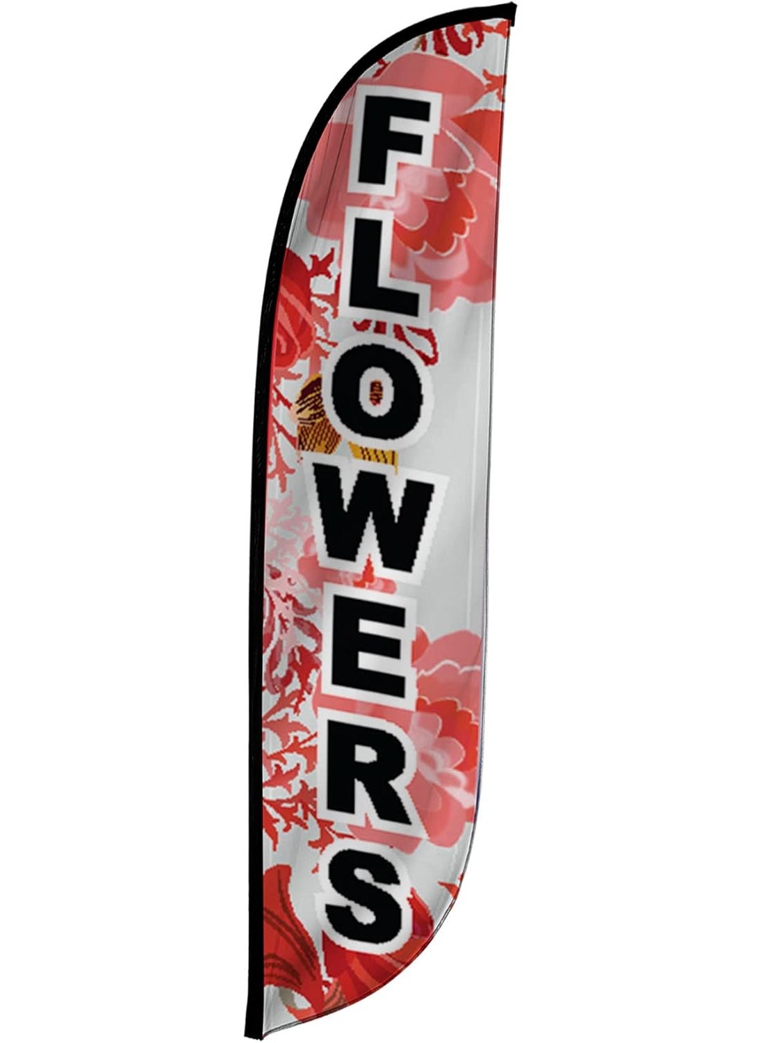 LookOurWay LookOurWay Feather Flag Banner  12 Feet Tall Advertising Flags for Outdoor Business and Events Promotion  Swooper Flag Only  Farmers Market  Flower Flags  Flowers 10M1200150  - Image 1