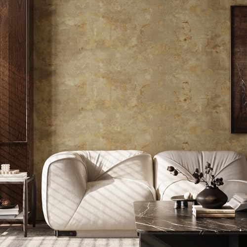 VaryPaper 157 x 315 Distressed Tan Concrete Peel and Stick Wallpaper Limewash Cement Wallpaper for Bedroom Bathroom Removable Self Adhesive Vinyl Waterproof Concrete Contact Paper for Countertops - Image 3