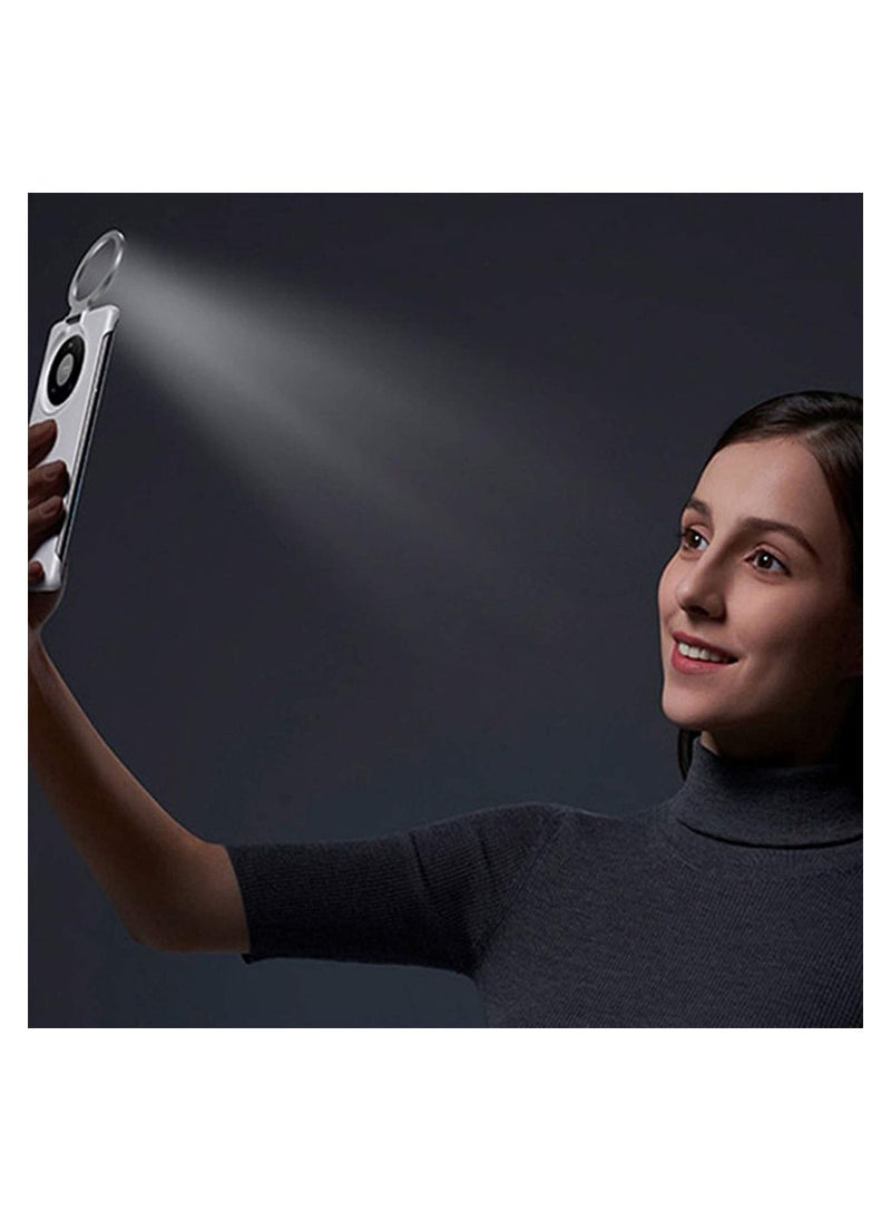 SYOSI - Compatible with iPhone12/iPhone12 Pro Case, with Built in Selfie Ring Light, Light Up Case Compatible with iPhone 12 / iPhone 12 Pro - Selfie Illuminate for Women [3 Lighting Modes] - White - Image 1