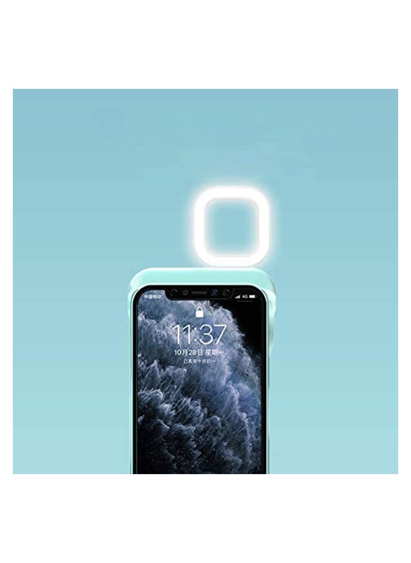 SYOSI - Compatible with iPhone12/iPhone12 Pro Case, with Built in Selfie Ring Light, Light Up Case Compatible with iPhone 12 / iPhone 12 Pro - Selfie Illuminate for Women [3 Lighting Modes] - White - Image 1