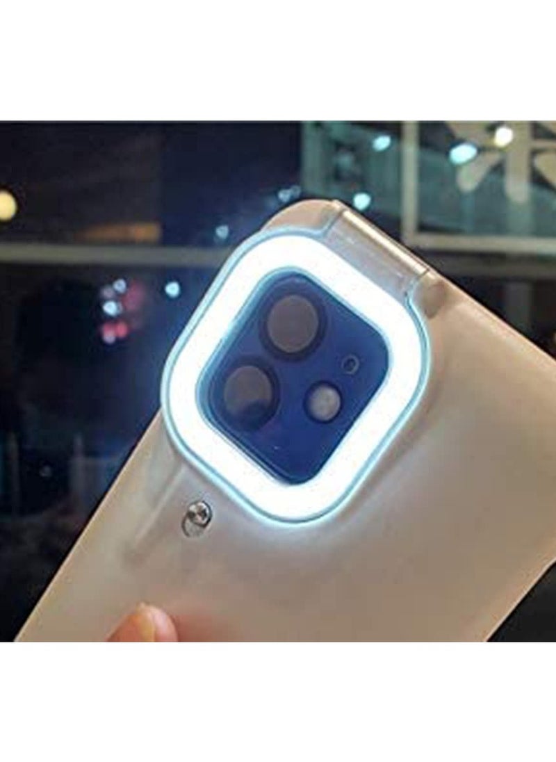 SYOSI - Compatible with iPhone12/iPhone12 Pro Case, with Built in Selfie Ring Light, Light Up Case Compatible with iPhone 12 / iPhone 12 Pro - Selfie Illuminate for Women [3 Lighting Modes] - White - Image 1