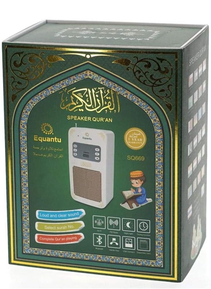 ELTRAZONE - Smart Wall Plug Quran Speaker – 16 Reciters & Translations with Remote, Bluetooth, USB, and App Control (8GB) - Image 1