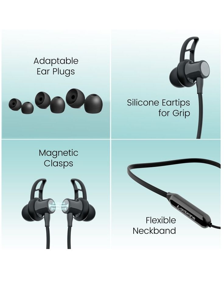Ambrane  Bluetooth Earphone Melody Pro Black - Image 4
