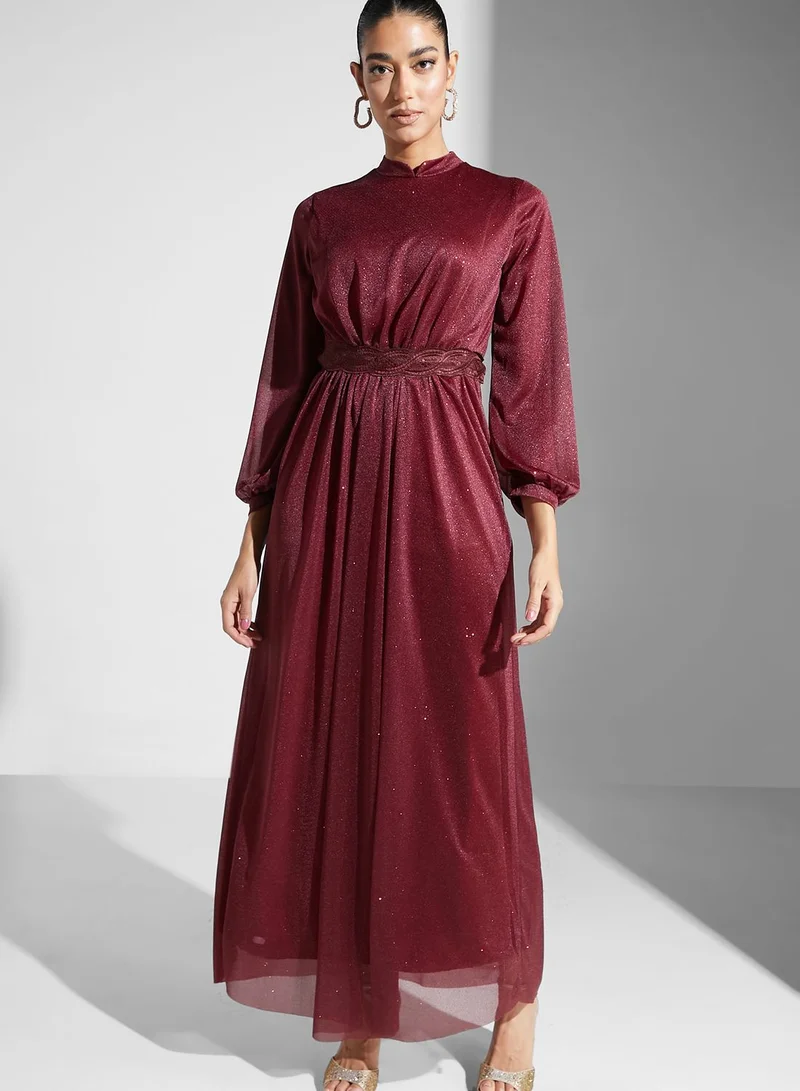 Khizana Shimmer A-Line Dress