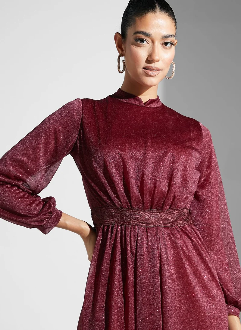 Khizana Shimmer A-Line Dress