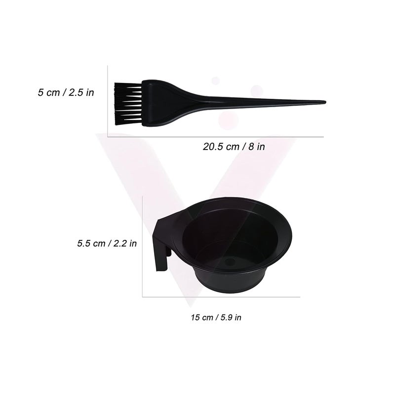 VEDETIC مجموعة صبغ الشعر VEDETIC® مع فرشاة صبغ بلاستيكية ووعاء خلط (2 وعاء + 2 فرشاة) - Image 1