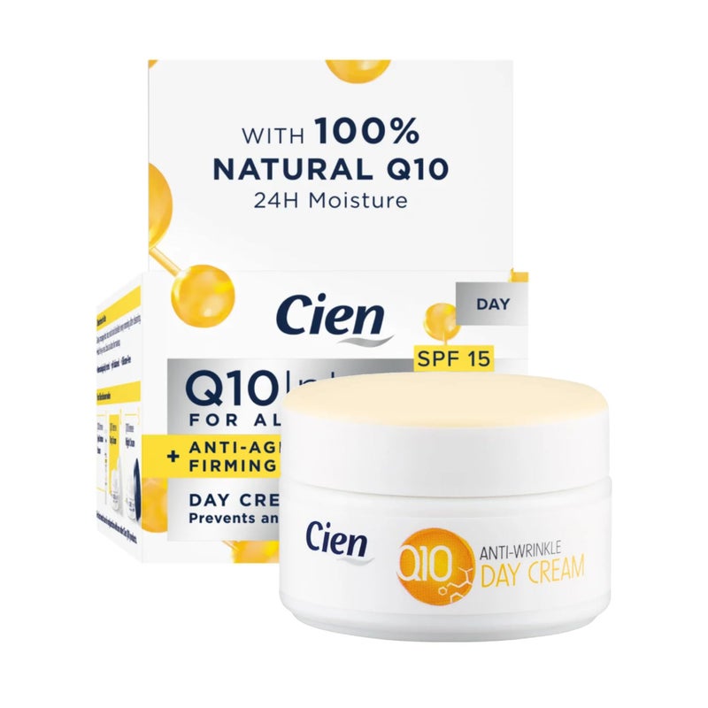Cien Set of 2 x 50 ml Cien Anti-Wrinkle DAY + NIGHT CREAM - with q10, Hyaluronic Acid & Vitamin E by Cien - Image 3