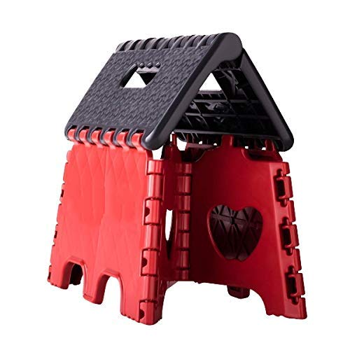 Mishrit 7 Inches Super Strong Folding Step Stool for Adults and Kidswith Handle Portable Collapsible Small Super Foldable Stool Non Slip Stools for Kitchen Bathroom Bedroom and Office Use - Image 3