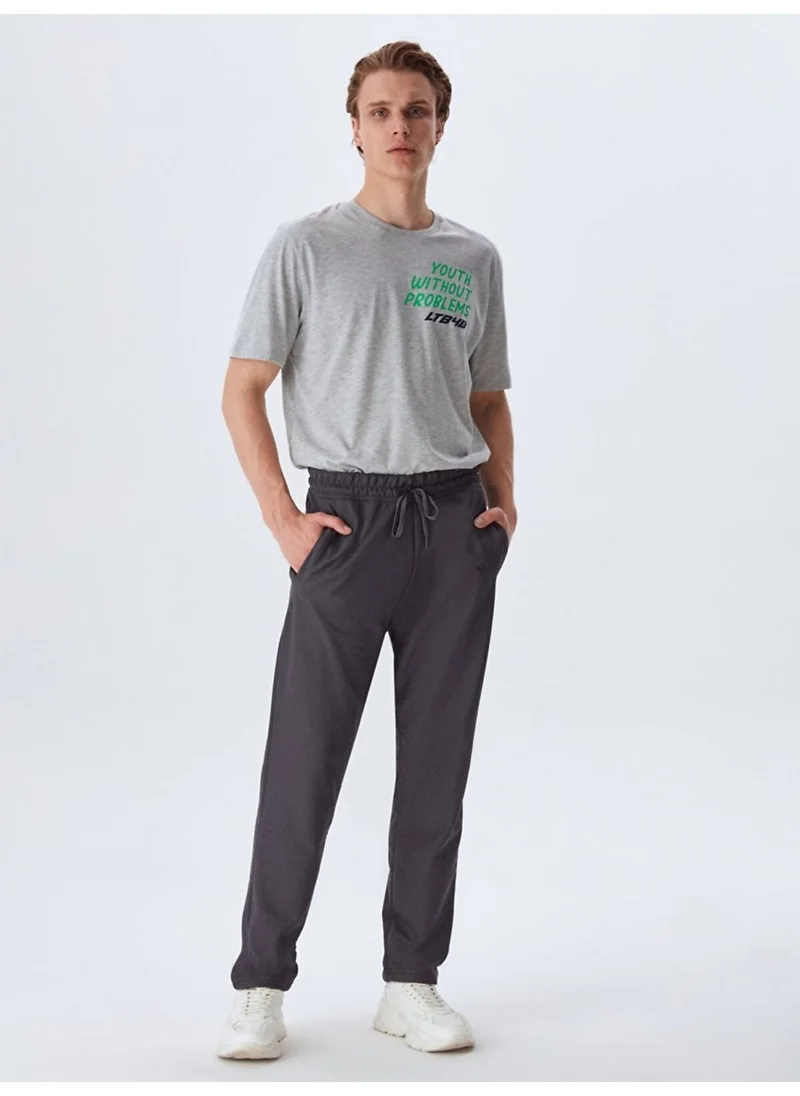 ال تي بي Men's Elastic Waist Anthracite Tracksuit