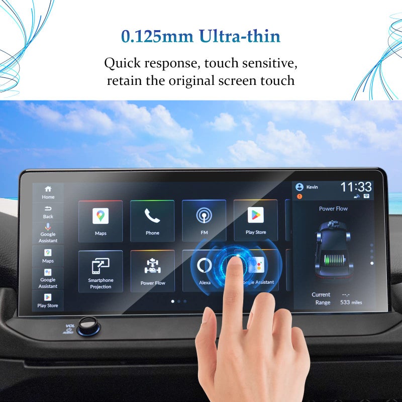 SKTU (2Pcs) 2024 Accord Screen Protector for 2023 2024 2025 Honda Accord 12.3 Inch Navigation HD Clear Anti-Scratch 2023 2024 2025 Accord Accessories - Image 2