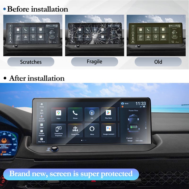 SKTU (2Pcs) 2024 Accord Screen Protector for 2023 2024 2025 Honda Accord 12.3 Inch Navigation HD Clear Anti-Scratch 2023 2024 2025 Accord Accessories - Image 5