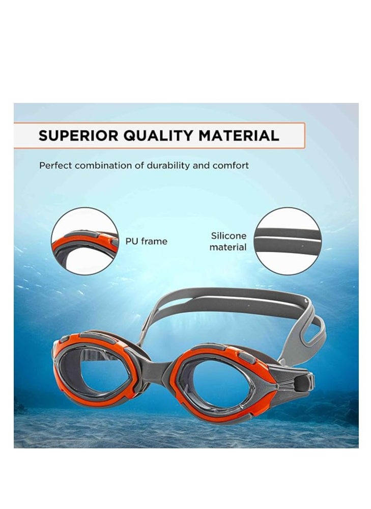 ENDLESS  EL1001 Swimming Goggle with Anti-Fog and UV Protection | Material : Silicon, Rubber | Attached Ear Buds and Adjustable Strap | Soft Silicone Gasket for Leak Proof | With Hard Case  - Image 3