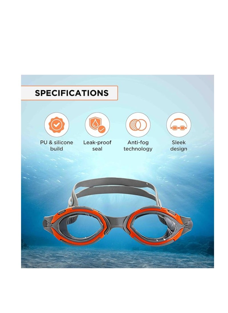 ENDLESS  EL1001 Swimming Goggle with Anti-Fog and UV Protection | Material : Silicon, Rubber | Attached Ear Buds and Adjustable Strap | Soft Silicone Gasket for Leak Proof | With Hard Case  - Image 2