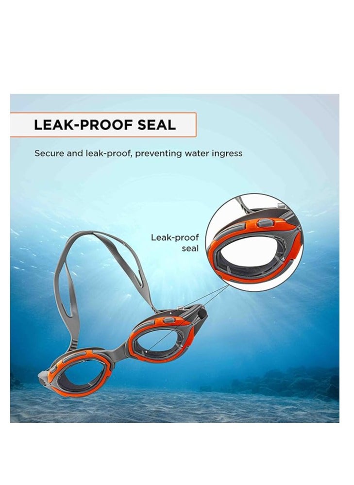 ENDLESS  EL1001 Swimming Goggle with Anti-Fog and UV Protection | Material : Silicon, Rubber | Attached Ear Buds and Adjustable Strap | Soft Silicone Gasket for Leak Proof | With Hard Case  - Image 4