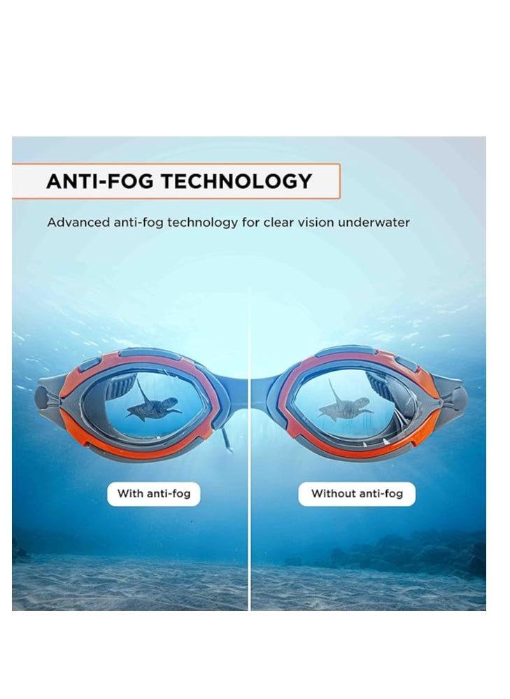 ENDLESS  EL1001 Swimming Goggle with Anti-Fog and UV Protection | Material : Silicon, Rubber | Attached Ear Buds and Adjustable Strap | Soft Silicone Gasket for Leak Proof | With Hard Case  - Image 5