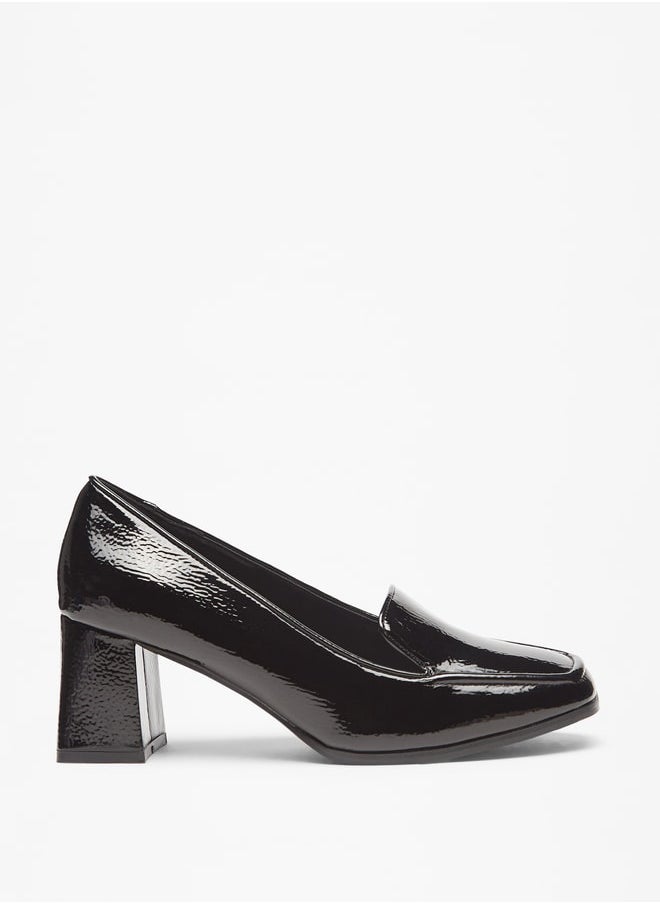 Flora Bella By Shoexpress - Women Solid Slip-On Shoes with Block Heels - Image 1