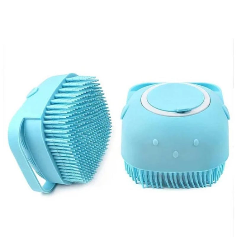 EXOFLY Dog Grooming Brush Soothing Bath Brush, Pet Massage Brush Shampoo Dispenser, Soft Silicone Bristle for Dogs and Cats Shower Soft Silicone Brushes for Pet Dogs Cat Rabbit (Model 7) - Image 1