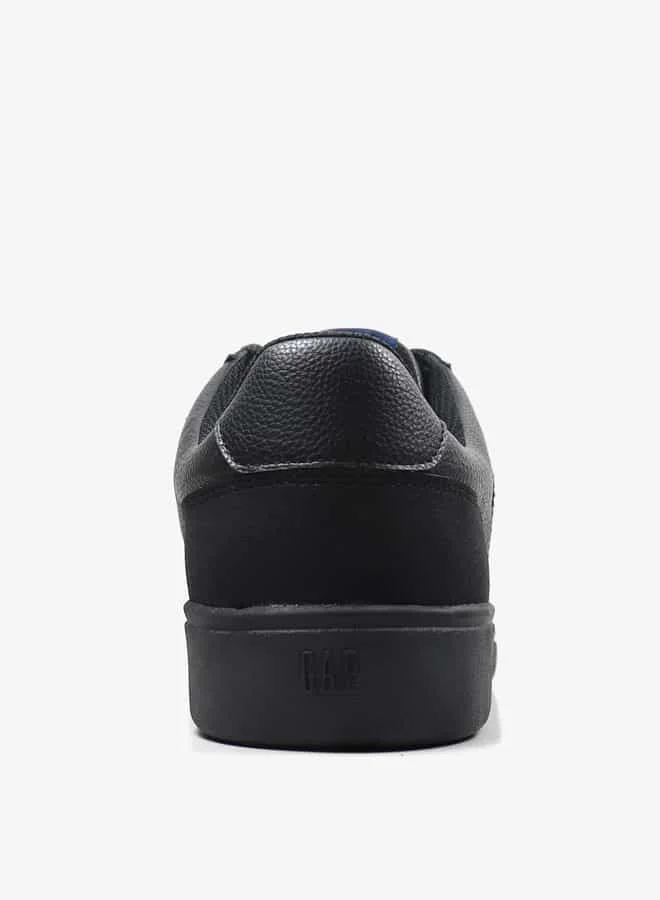 GAP Men's Textured Sneakers with Lace-Up Closure - Seattle Cup Low M
