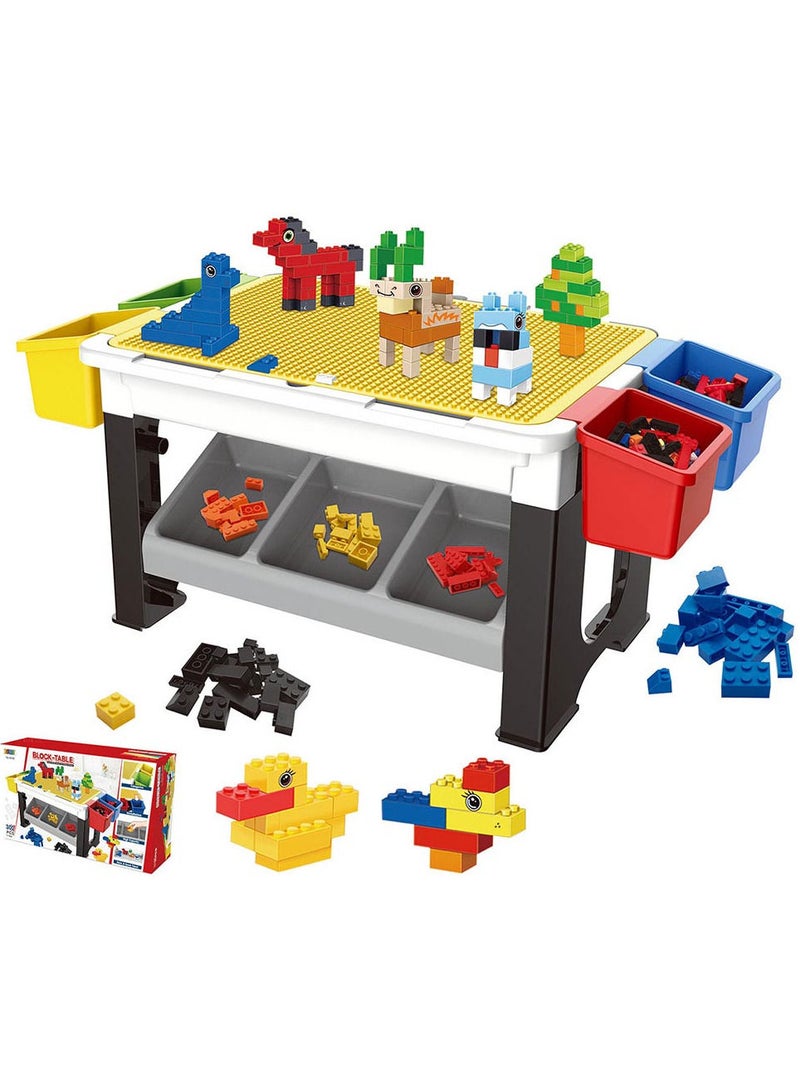 3 In1 Activity And Block Table, Toys Table, 300pcs Blocks Lego Compatible, Study Table, Water Play Table, Sand Table, Multipurpose Table,Boys Girl Kids Furniture, Sensory Play, Homeschooling  - Image 2