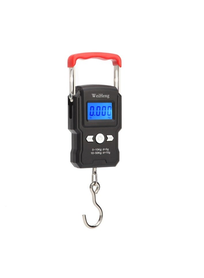 WeiHeng 50Kg/5g LCD Digital Display Backlight Portable Hanging Hook Scale Double Accuracy Fishing Travel Mini Electronic Weighing Scale - Image 1