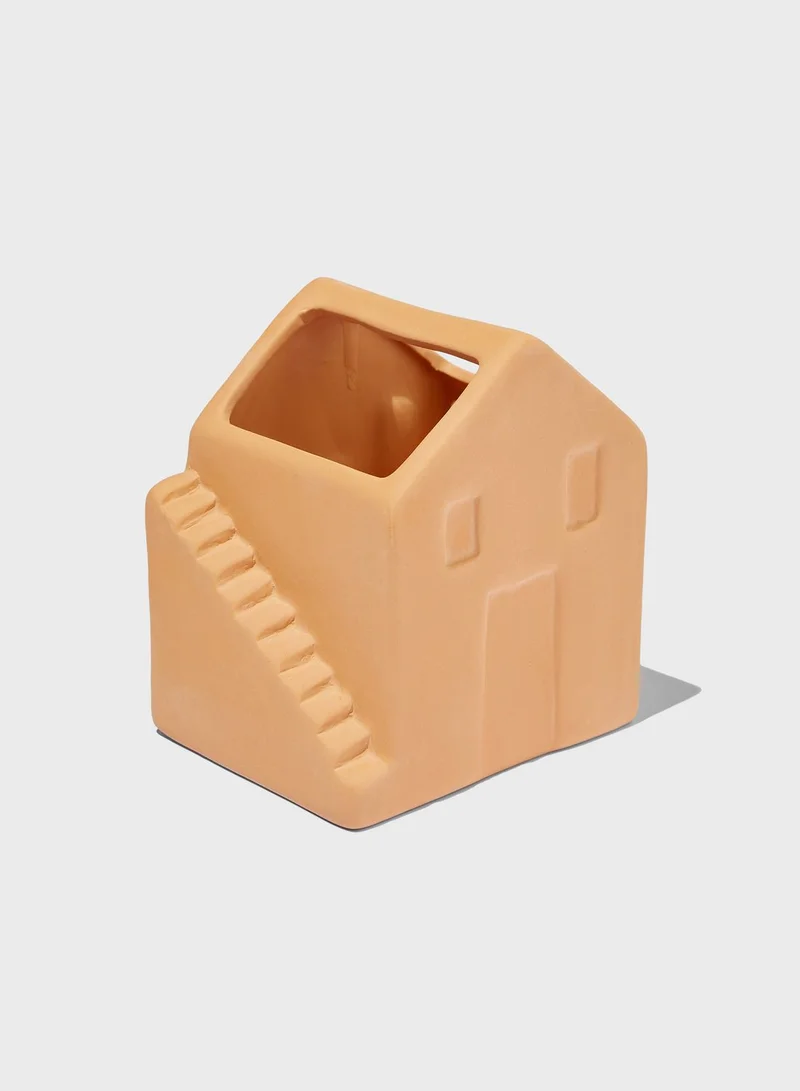 Typo Terracotta House Pen Holder