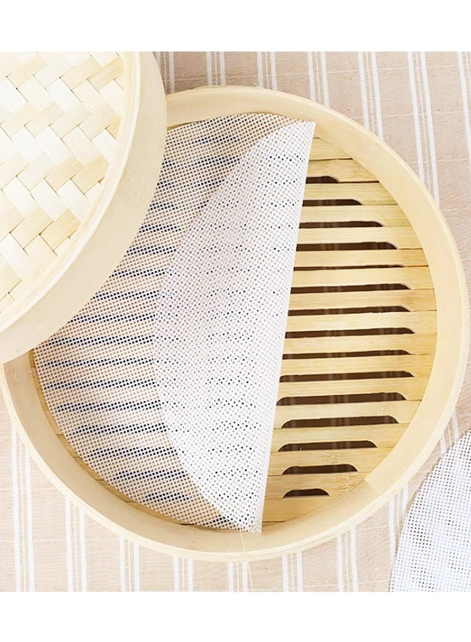 5PCS 10 بوصة مستديرة غير ملتصقة يمكن إعادة استخدامها في قفص بخار السيليكون الغليان - Image 1