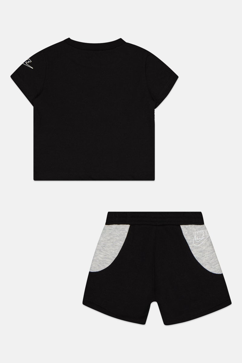 Nike Toddlers Boy 2 Pieces Short Sleeve T-Shirt And Shorts Set, Black - Image 3